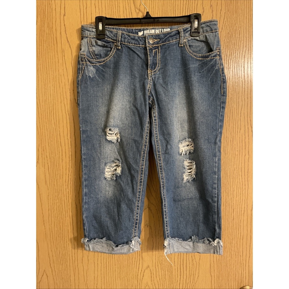 Women's Dream Out Loud by Selena Gomez Capri Jeans Distressed Size 28